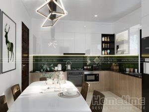 Tủ bếp acrylic biệt thự Vinhomes Hải Phòng